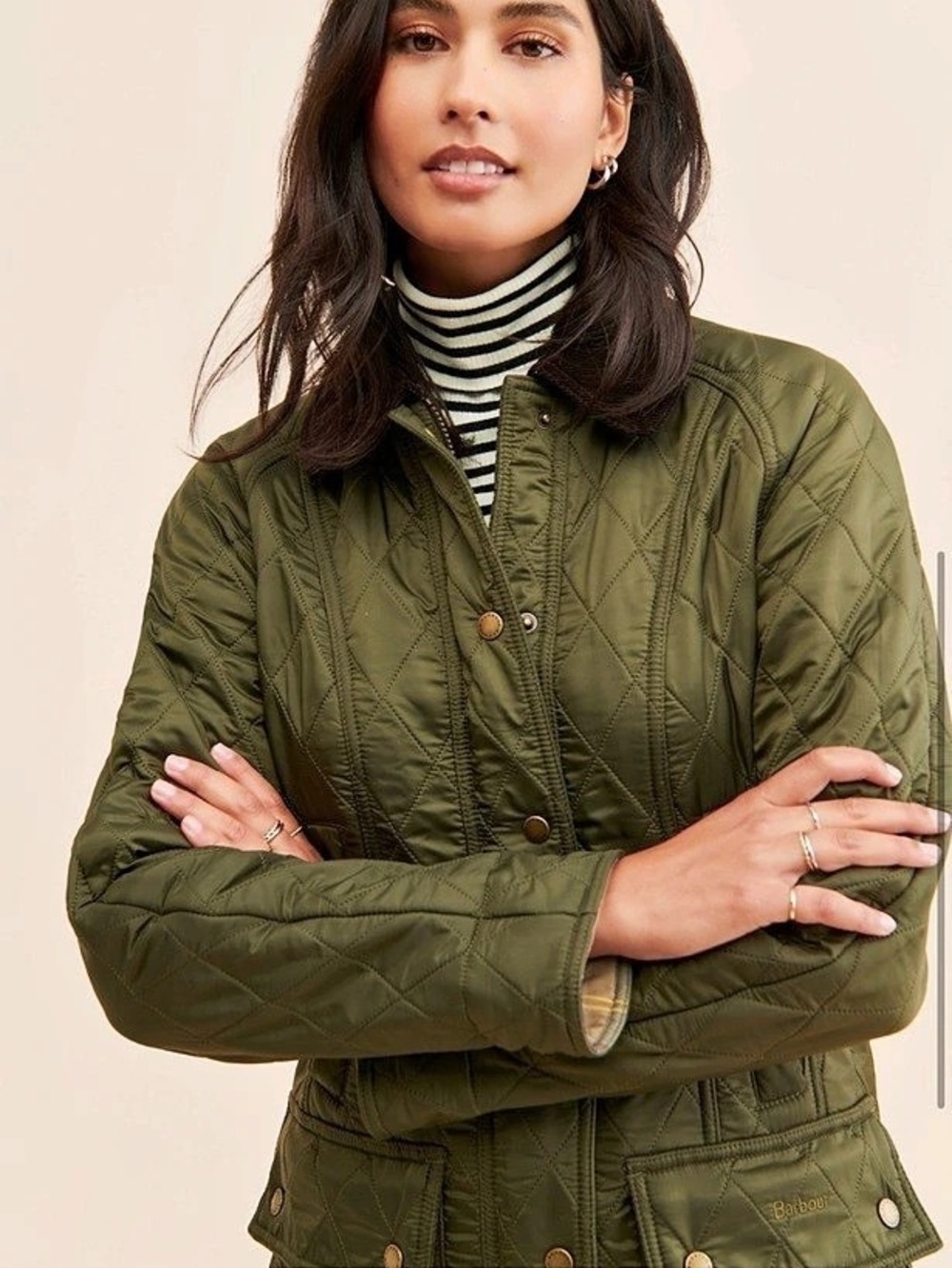 Barbour Beadnell Polarquilt Jacket Green - Picture 6 of 10